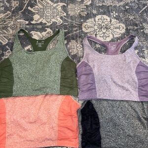 Version Cropped Racerback Tank Tops set of 4 women’s XXL